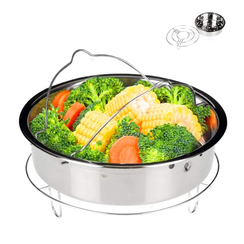 Secura Stainless Steel 6-quart Electric Pressure Cooker Steam Rack Steamer Basket Insert Set