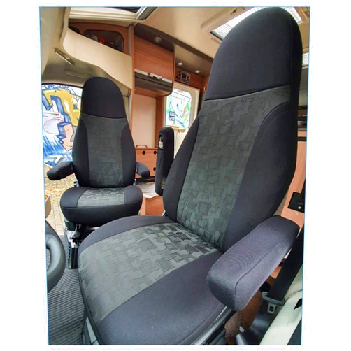 BREMER SITZBEZÜGE Dimensions seat Covers Compatible with Motorhome Driver and Passenger, Colour Number: 821 (Black)