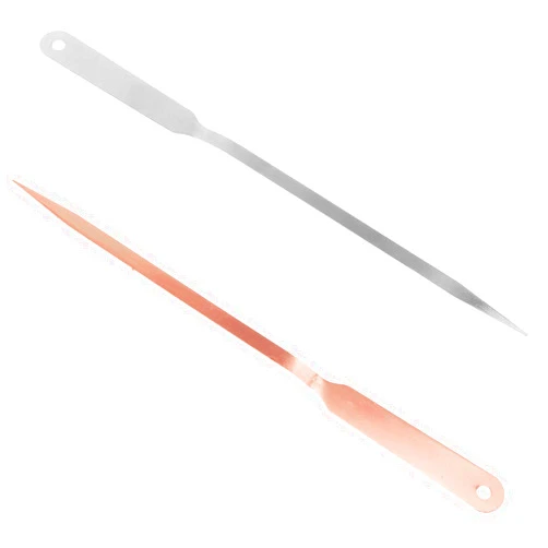 Lind Kitchen 2PCS Letter Openers, Stainless Steel Lightweight Hand Envelope Slitter, Silver and Rose