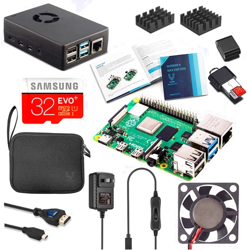 Vilros Raspberry Pi 4 2GB Complete Starter Kit with Fan-Cooled Heavy-Duty Aluminum Alloy Case (Black)