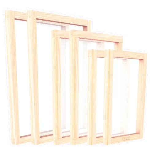 Caydo 6 Pieces 3 Size Wood Silk Screen Printing Frame with Mesh for Screen Printing, 10 x 14 Inch, 8 x 12 Inch, 6 x 10 Inch