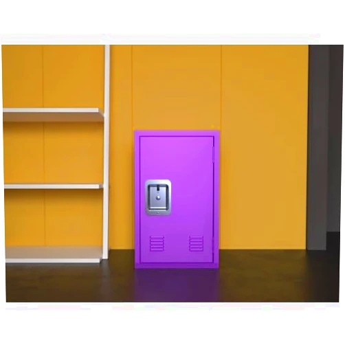 Fiveshow Small Lockable Steel Storage Cabinets Detachable, Ample Storage Space, Easy Assembly Compact Steel Storage Cabinet for Storage Areas in bedrooms, Kitchens, Living Rooms, Restaurants (Purple)