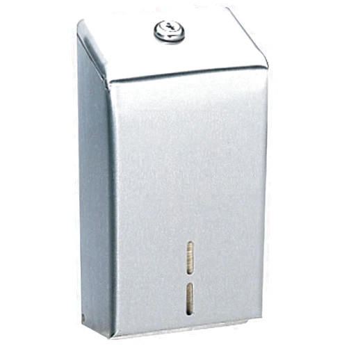 Bobrick 272 304 Stainless Steel Surface-Mounted Folded Toilet Tissue Cabinet, Satin Finish, 5