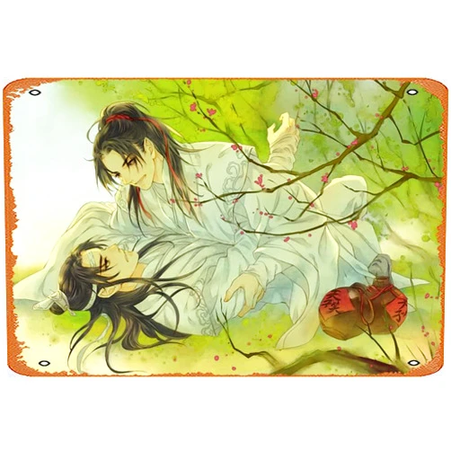 CULtp Lan Wangji, Wei Wuxian, Wei Ying, Lan Zhan Retro Metal Sign for Garden Club Outdoor Indoor Home Wall Decorative 8x12 inch