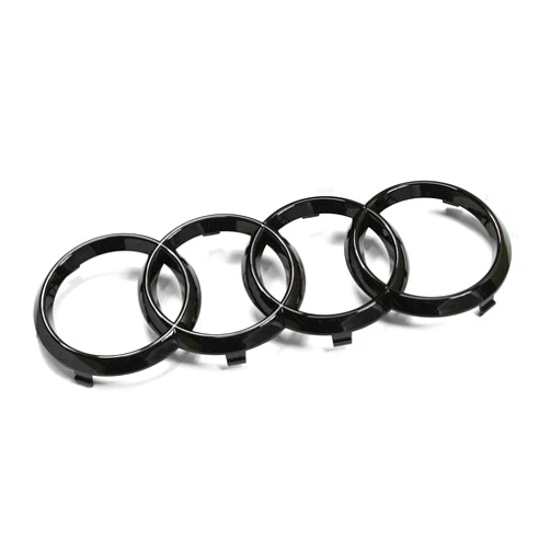 Audi Logo Radiator Grille Rings Black Edition Emblem Blackline Logo Black 82A071801