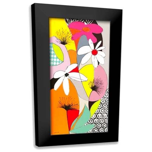 ArtDirect - Brand, Valerie 11x18 Black Modern Framed Art Print Titled: Le jardin de Valerie