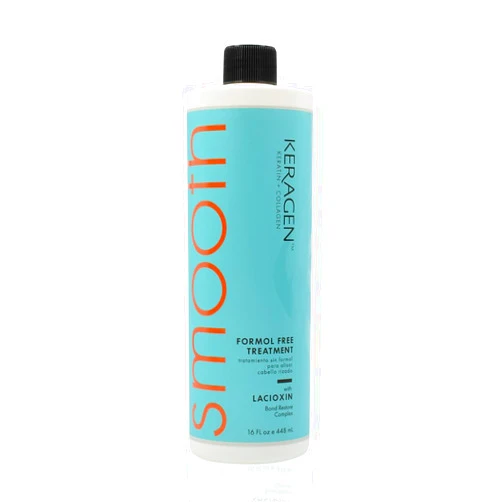 KERAGEN - Brazilian Keratin Smoothing Treatment, Blowout Straightening System for Dry and Damaged Hair, Formaldehyde Free, 16 Oz - Eliminate Curls and Frizz, Fine to Medium Hair