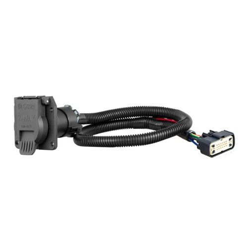 CURT 56393 Vehicle-Side Custom RV Blade 7-Pin Trailer Wiring Harness, Fits Select Chevrolet Traverse, Buick Enclave , Black