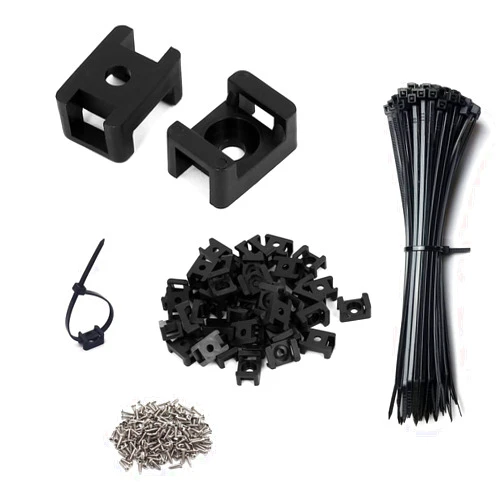 ALLWIN Cable Zip Tie Mounts Kit - 60 Set Wire Cable Clips Organizer Holders with 8