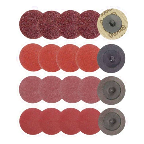 Bestgle 40Pcs 2-inch Quick Change Roll Lock Sanding Dics Sanding Discs Assortment for Rotary Tool Die Grinder Surface Conditioning Rust Paint Removal, 24/16/120/240 Grit