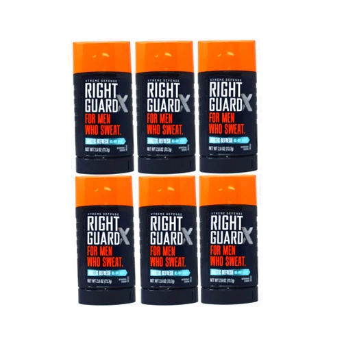 Right Guard Xtreme Defense Antiperspirant Deodorant Invisible Solid Stick, Arctic Refresh, 2.6 Ounce (Pack of 6)