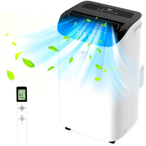 HUMHOLD 14000 BTU Portable Air Conditioners with Remote Control, 3-in-1 Free Standing Cooling AC Unit with Fan & Dehumidifier, Cools Room up to 700 sq.ft, Smart/Sleep Mode,3 Speed,Auto Swing,24H Timer