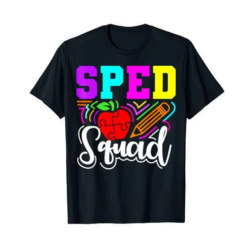 Cute Special Education Teacher SPED Squad Special Education Teacher T-Shirt for Men Women Girls Kids