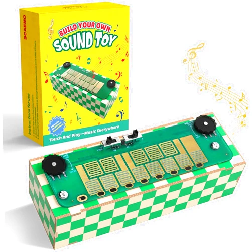 SCAEMO Build Your Own Musical Instrument Portable Music Synthesizer, with 8 Key Touchpad, Novelty Toys for Beginner Musicians Kids & Teens & Adults, Fun Gifts for Teen Boys & Girls & Friends
