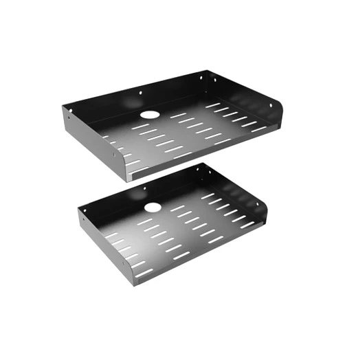 JINGCHENGMEI 2 Pcs of Metal Floating Shelf Modern Wall Mounted Storage Rack 12
