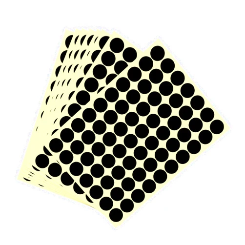 MECCANIXITY Color Sticker Round Label 19mm for Office Marker Black Pack of 1050