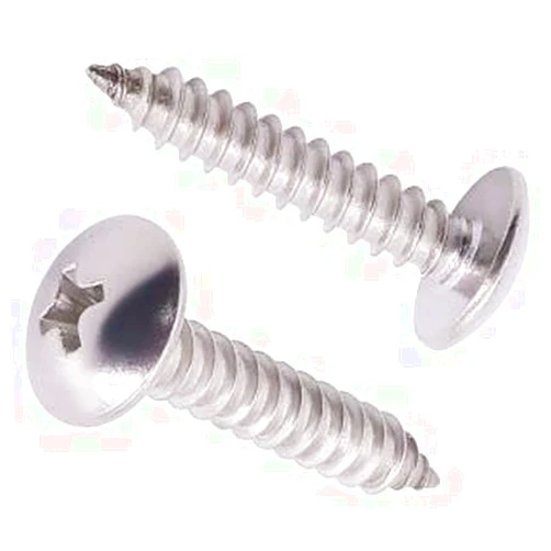 AOESIN #10 x 3/8 (50 pcs) Truss Head Wood Screws, Self Tapping Screws, 304 Stainless Steel 18/8, Mushroom Head, JISB1122T