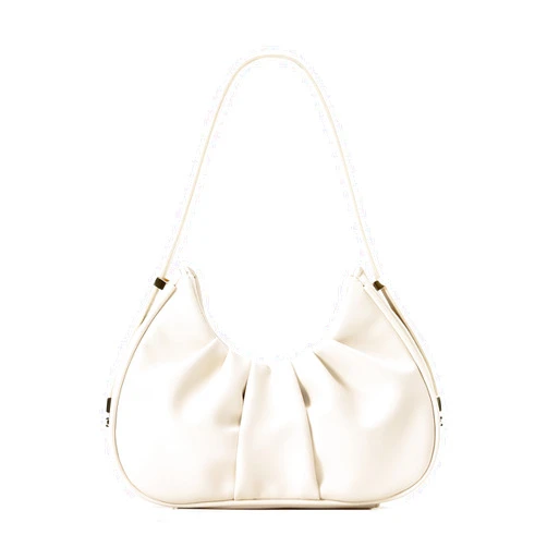 Herald Ruched Shoulder Bag Cloud Design Hobo Crescent Clutch Purse for Women Small Mini Cute Tote Handbag