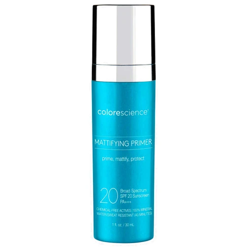 Colorescience Mattifying Perfector Face Primer, Water Resistant Mineral Sunscreen, Broad Spectrum 20 SPF UV Skin Protection, 1 Fl oz