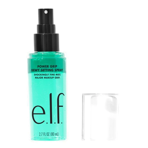 e.l.f. Power Grip Dewy Setting Spray, Ultra Fine Mist Made With Hyaluronic Acid, Grips Makeup For A Hydrated, Dewy Finish, Vegan & Cruelty-Free