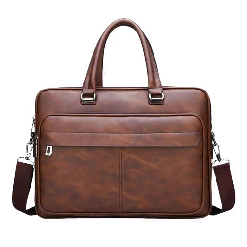 JINGTIANCD leather Laptop Bag for Men 16.1 inch,Premium Laptop Briefcase Fits,onvertible Computer Handbags Shoulder Crossbody Bag
