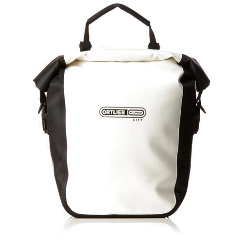 Ortlieb Front-Roller City Front Pannier: Pair; White/Black