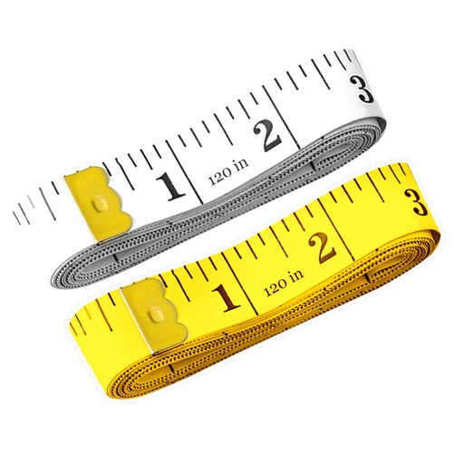 Maine 2Pcs Tape Measure Measuring Tape for Body, 120-Inch Double Scale Sewing Flexible Ruler for Weight Loss Tailor Craft Vinyl Body Measurement Tape(White, Yellow)
