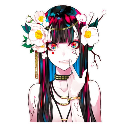 SMJ Designs Sexy Anime Vampire Girl Sticker Vinyl Waterproof Sticker Decal Car Laptop Wall Window Bumper Sticker 5