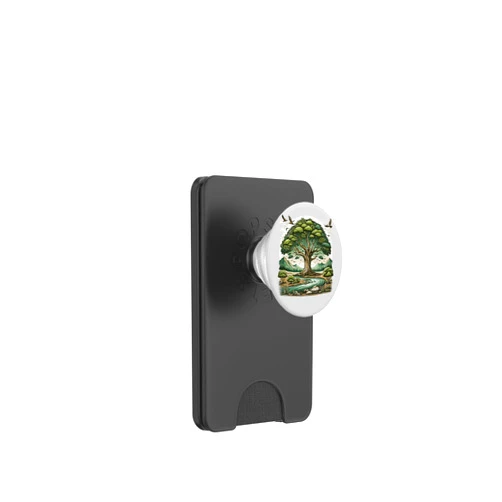 EcoEssence Tranquil Arboreal Design - Timeless Nature Art PopSockets PopWallet for MagSafe