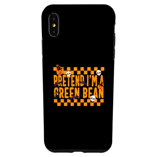 Halloween Tees ForOneForEver Co. iPhone XS Max Pretend I'm A Green Bean Costume Funny Lazy Halloween Party Case