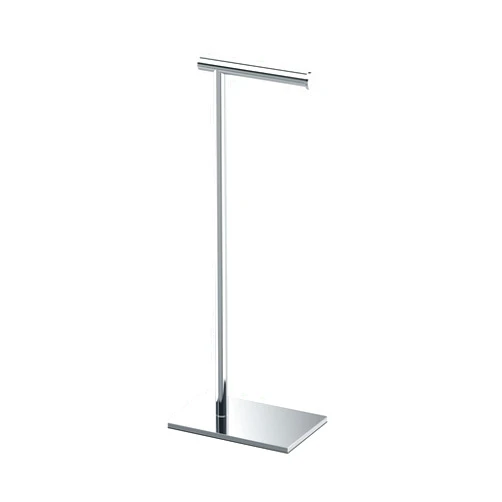 Gatco 1431C Modern Rectangle Base Freestanding Toilet Paper Holder, 21.25