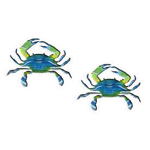 Artisan Owl East Coast Blue Crab Magnetic Auto Bumper Car Magnet - 4x6 All Weather Magnet (2 Magnets)
