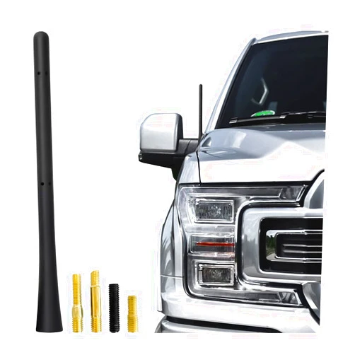 Blilo Universal Antenna Mast for Car Roof, 7 inch Flexible Rubber AM/FM Radio Antenna, Auto Replacement Accessories with Screws Adapter, Compatible for Most Car Models with Removable Antenna (Black)