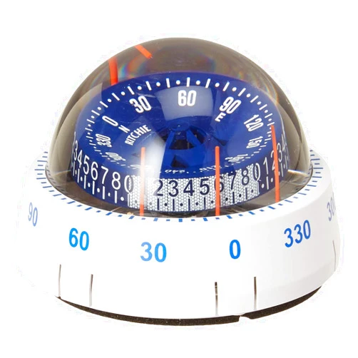 Ritchie Navigation XP-98W X-Port Tactician Surface Mount Compass, White with Blue Dial