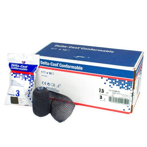 Pressure BSN Medical Delta-Cast Conformable Polyester Casting Tapes, Black, 3