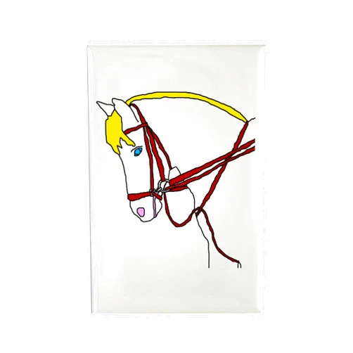 CafePress Paard Met Tuig Rectangle Magnet, 3
