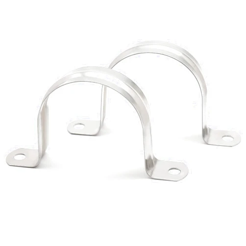 Suiwotin 10PCS M50 (2 Inch) Conduit Clamps, Stainless Steel Two Hole Strap U Bracket Rigid Pipe Strip, Cable Clamp Hanger with 2 Holes Fit for 2 inch Pipes OD