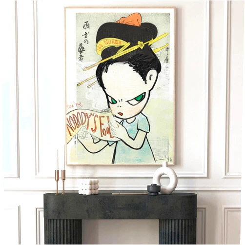 WDHBI HEKA Famous Yoshitomo Nara Posters 《Nobody's Fool》Wall Art Yoshitomo Nara Canvas Painting Nordic Prints For Living Room Decor Picture 40x60cm No Frame