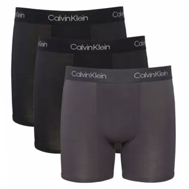 Calvin Klein Mens 3 Pack Body Modal Boxer Briefs Medium Black/Grey/Black