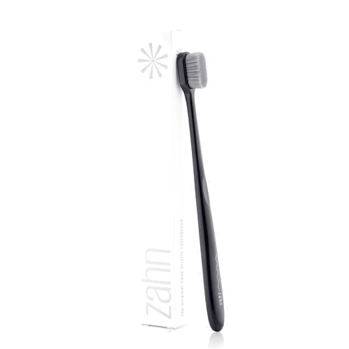 Zahn Ultra Soft Toothbrush for Sensitive Gums, BPA Free Micro Fine Nano Bristles Tooth Brush (Black)