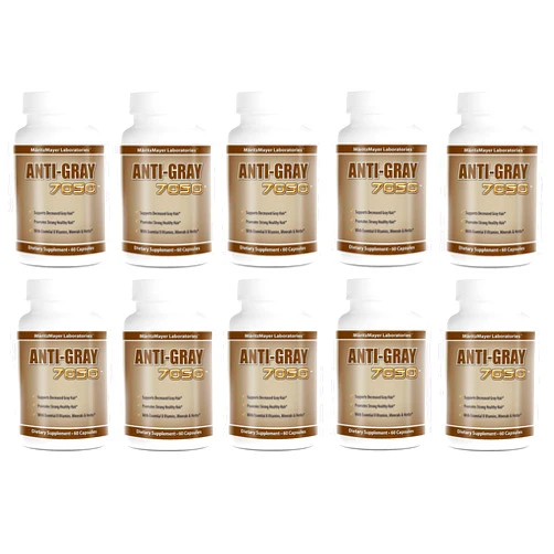 MÄRITZMAYER LABORATORIES Anti Gray Hair 7050 Restore Natural Hair Color 60 Capsules Per Bottle 10 Bottles