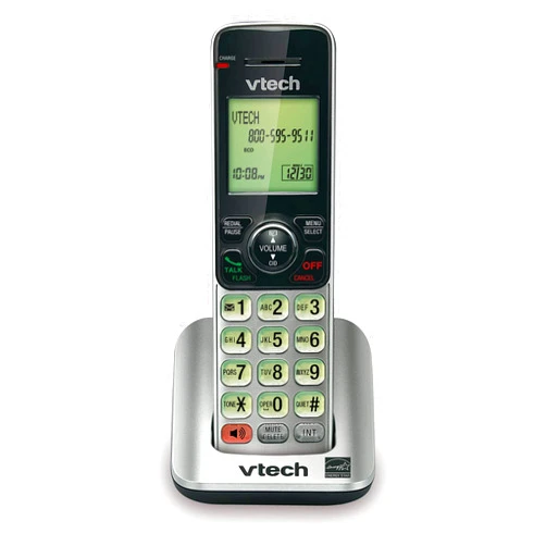 VTech CS6609 Cordless Accessory Handset - Requires a compatible phone system purchased separately (VTech CS6619, CS6629, CS6648, or CS6649),Silver/black