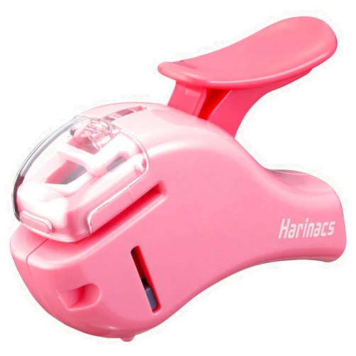 Kokuyo Harinacs Stapleless Stapler, Compact Alpha, Up to 5 Sheets Binding, Pink, Japan Import (SLN-MSH305P)