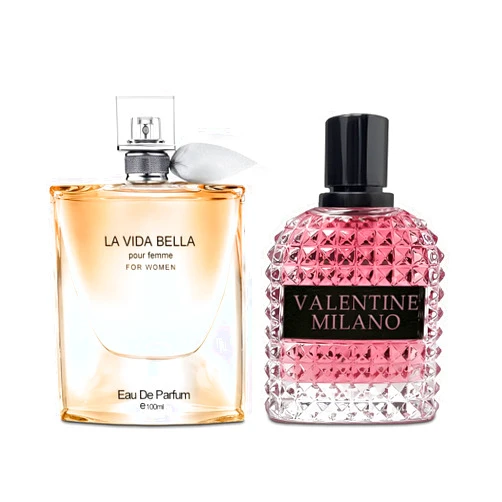 AFLUXE Women Perfume 2PCS Combo La Vida Bella/Milano Women Eau De Parfum Long Lasting Fragrance 3.4 Fl Oz Spray Each for Daily Used