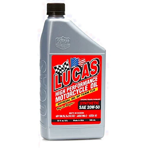 LUCAS Oil 10702 SAE 20W-50 Synthetic Motorcycle Oil (Pack of 2) (2)