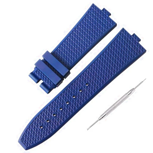 Adwoa Convex Interface Fluororubber Watch Band Strap Replacement for Vacheron Constantin VC Series - 24 * 7mm Quick Disassembly Watch Band Compatible with VC Series 4500V 5500V 7900V