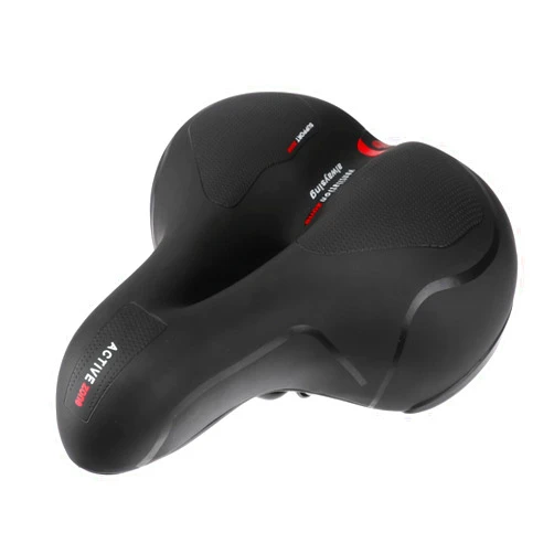 FOYTOKI Bicycle Tail Light Saddle Suort by Wide Bike Seat with Suspension Ball for Pain Riding