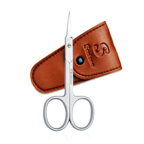 Stelone Premium Cuticle Scissors - Small Curved Stainless Steel Manicure & Beauty Scissor for Women