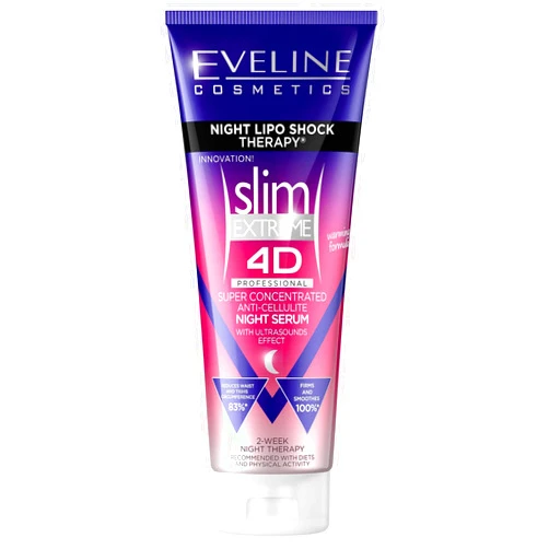 Eveline Cosmetics Eveline Slim Extreme 4D Cellulite Cream - Night Lipo Shock Therapy, 250ml for All Skin Types