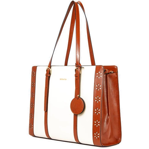 BOSTANTEN Laptop Bag for Women 15.6 inch Computer Leather Briefcase Vintage Work Tote Handbag